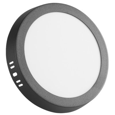 Plafon LED Redondo Sobrepor Preto 12W 6500K Luz Branca