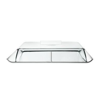 Porta Frios Tramontina Quadrata em Aço Inox com Cupula Transparente 2 Peças