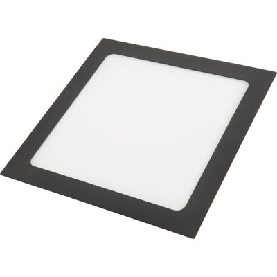 Plafon LED Quadrado Preto 18W 4000K 1250lm Neutro Tramontina