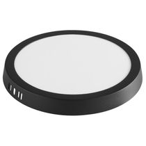 Plafon LED Redondo Preto 24W 3000K 1680lm Neutra