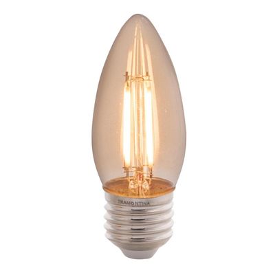Lâmpada LED Filamento Vela C35 E27 4W 2200K Luz Amarela