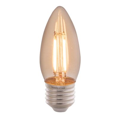 Lâmpada LED Filamento Vela C35 E27 4W 2200K Luz Amarela