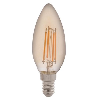 Lâmpada LED Filamento Vela C35 E14 4W 2200K Luz Amarela