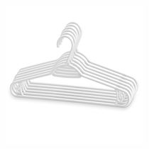 Conjunto de Cabides Dasplast Plástico Sustentável Leve 6 e Pague 5 Branco