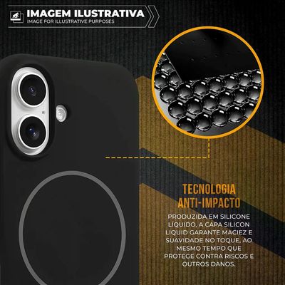 Capa para iPhone Air - Silicon Liquid Magsafe - Preta - Gshield