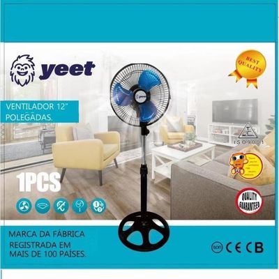 Ventilador Coluna 220v Chao Potente Profissional 3 Velocidades 45w Coluna Pedestal Giratorio 3