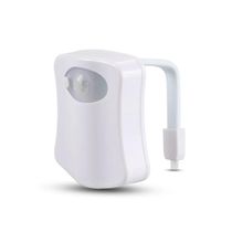 Luminaria Com Sensor Presenca Vaso Sanitario Luz Movimento Privada Criança Led 8 Cores Noturna