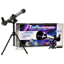 Telescópio Astro Terrestre Kit 3 Lentes Tripe Luneta Escola