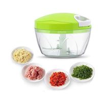 Triturador Processador Alimentos Moedor Manual Alho Cebola Temperos Mini Mixer 3 Laminas