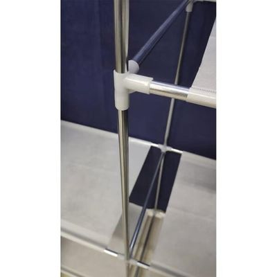 Guarda Roupa Armário Portátil Prateleiras Organizador Brinquedos Arara Cabideiro Sapatos Roxo