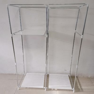 Guarda Roupa Armário Portátil Prateleiras Organizador Brinquedos Arara Cabideiro Sapatos Roxo