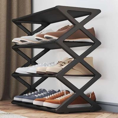 Sapateira Vintage Organizador Multiuso Estante 4 Prateleiras 8 Pares Sapatos Quarto Lavanderia Sala