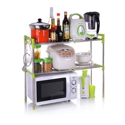Prateleira Inox Organizador Cozinha Banheiro Estante Ajustavel Multifuncional Microondas Sapateira