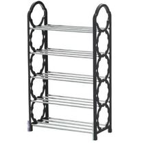 Prateleira Sapateira Vertical Multiuso Organizador Grande 10 Pares Closet Sala Lavanderia Preto