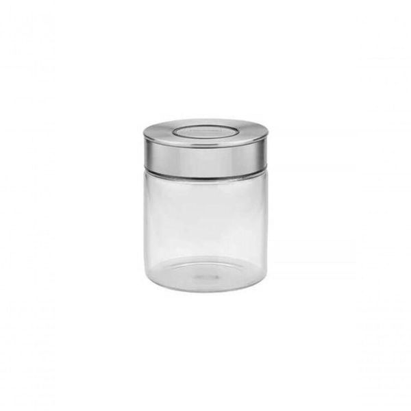 Pote De Vidro Tramontina Purezza Com Tampa De Aço Inox 10cm 0,7 Litros