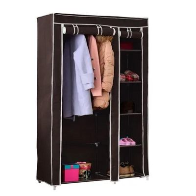 Guarda Roupa Cabideiro Organizador Portátil 4 Prateleiras Compacto Arara Closet Praia Quarto Brechó