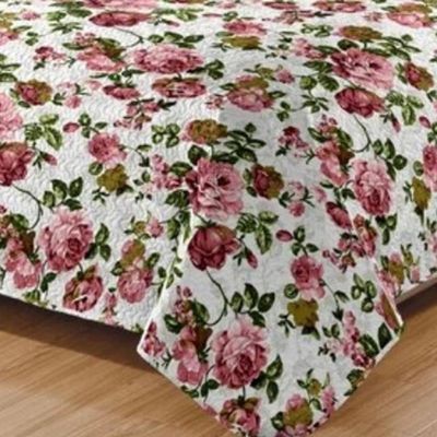 Kit Cobre Leito Colcha Daily Casal 3 Peças Dupla Face Estampado - Floral 48 - 100% Poliéster