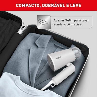 Vaporizador Roupa Portátil Arno Steam Travel 1100W HS11 Cinza 110V