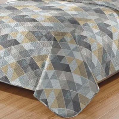 Kit Cobre Leito Colcha Daily King 3 Peças Dupla Face Estampado - Modelo 66 - 100% Poliéster