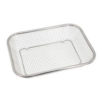 Fruteira Multiuso Em Inox Com Tela - 22x30cm Para Mesa