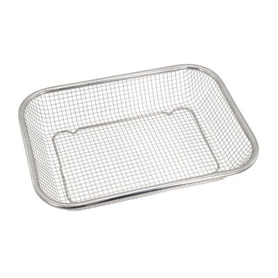 Fruteira Multiuso Em Inox Com Tela - 22x30cm Para Mesa