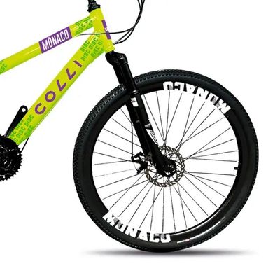 Bicicleta Colli Monaco A.26 F.disco 21v - 230-13d Amarelo Neon