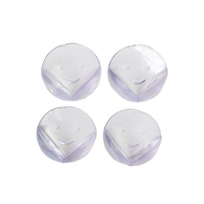 Protetor De Quina Canto Móveis Cantoneira Silicone Proteção Bebê 4 Unidades Redondo