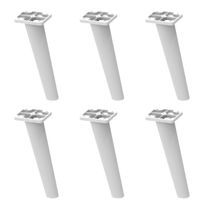 Kit 6 Pés Palito Retrô Para Balcão De Cozinha 150cm Veneza Multimóveis Mp3084 Branco