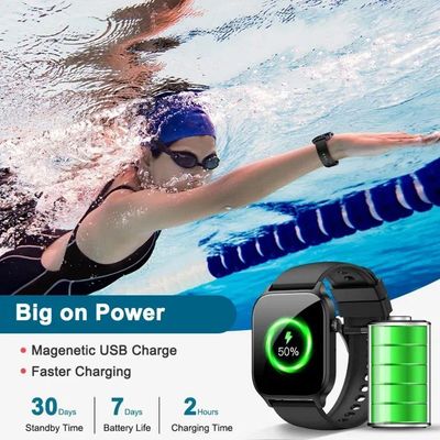 Relógio Inteligente Monitoramento De Saúde 202 Bluetooth Preto