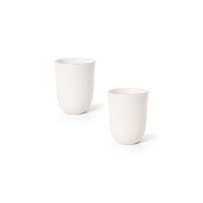 Jogo De Caneca Copa E Cia 2 Peças Vivant Em Cerâmica Off-white