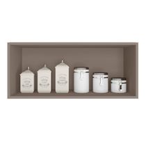 Armário Aéreo Geladeira Unna 1 Porta Basculante 80cm Gris - Poliman Móveis Gris