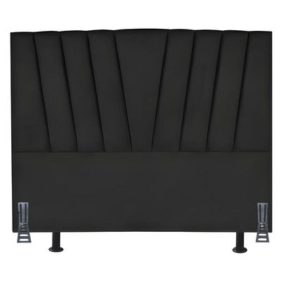 Cabeceira Cama Box Solteirão 100 Cm Lizza Em Corino E Frame Preto