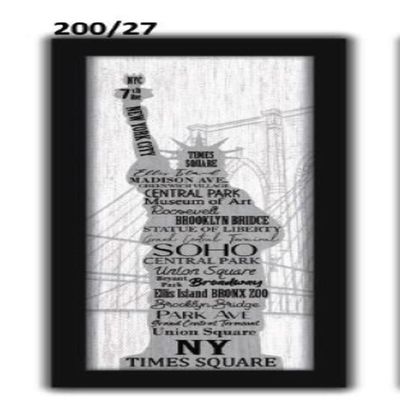 Quadro Decorativo New York Frases 60cm