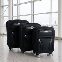 Kit Malas Viagem Rígidas 3 Peças Preta Expansível