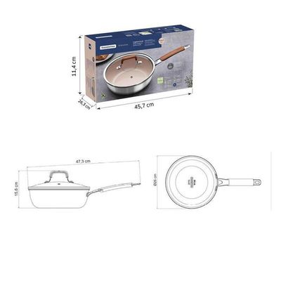 Frigideira Funda Tramontina Romagna Cerâmica Marfim 24cm