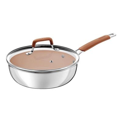 Frigideira Funda Tramontina Romagna Cerâmica Marfim 24cm