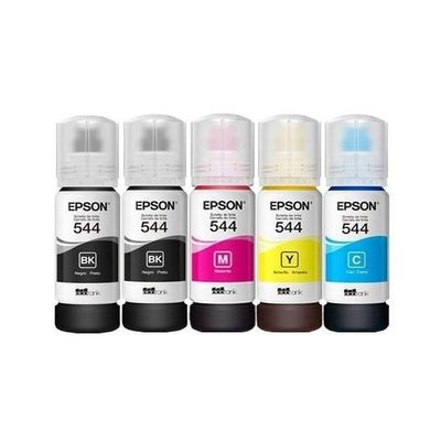 Kit 5 Tintas Epson 544 T544 Original Refill