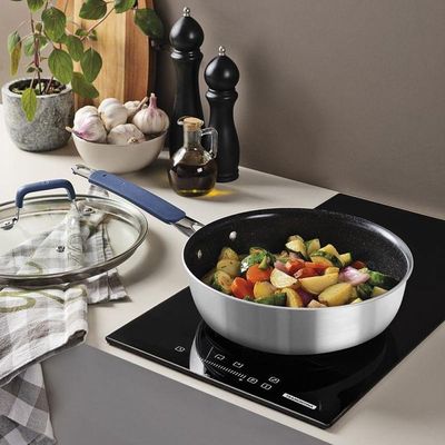 Frigideira Tramontina Funda Tampa Romagna Black Stone 24cm