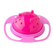 Comedouro Portátil Giratório Pet Rosa