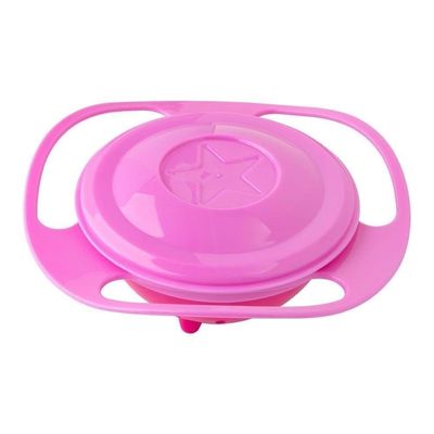 Comedouro Portátil Giratório Pet Rosa
