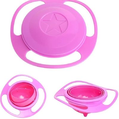 Comedouro Portátil Giratório Pet Rosa