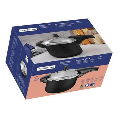 Panela Pressão Tramontina Vancouver Preto 24cm 6 Litros