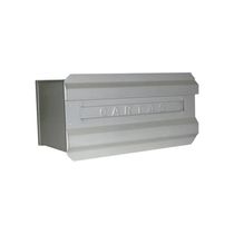Caixa De Correio Cartas Para Muro Curta Em Aço 14x16 - Cinza - Cor: Branco