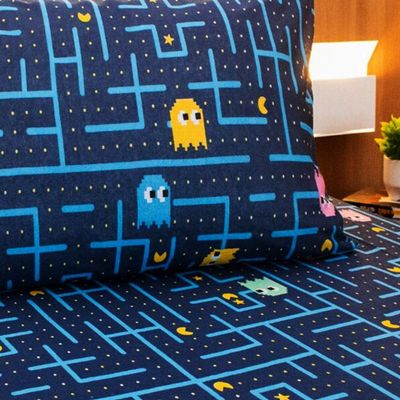 Jogo De Cama Doce Vida Malha Misto 2 Pçs Pac Pac Marinho