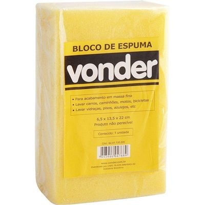 Bloco Espuma 22x13x6cm D13 Uso Geral Vonder