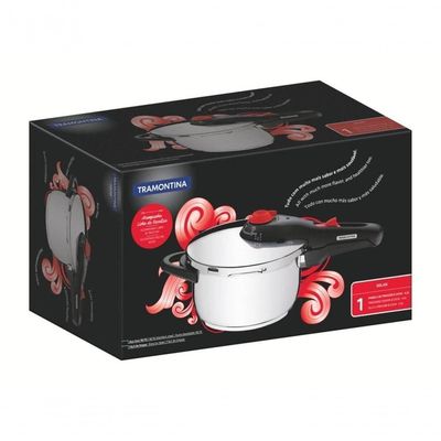 Panela De Pressão Tramontina Solar 22cm Em Aço Inox 4,5 Litros