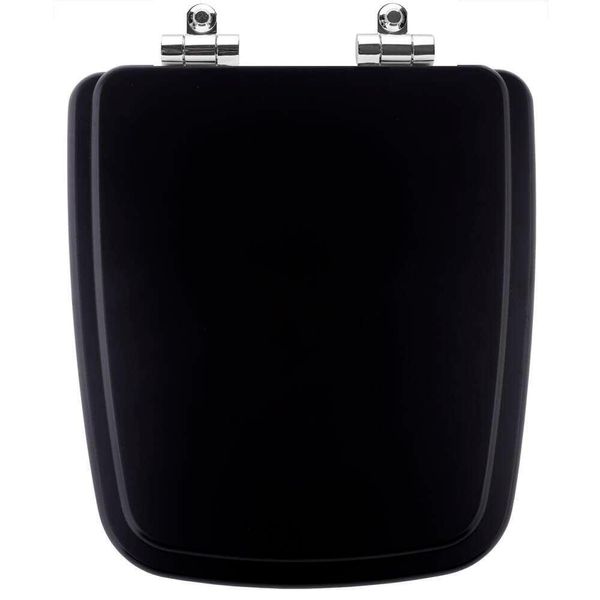 Tampa De Vaso Com Amortecedor Boss Matte Black Para Bacia Incepa 6lpf