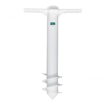 Âncora De Fixação P/ Guarda-sol 38mm Tobee Com Haste Branca Branco