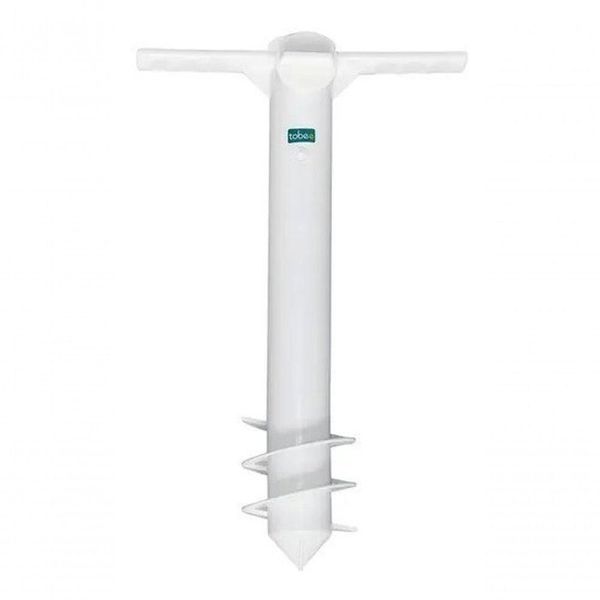 Âncora De Fixação P/ Guarda-sol 38mm Tobee Com Haste Branca Branco
