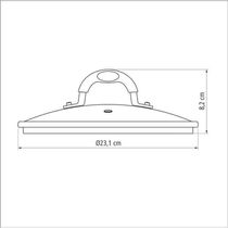 Tampa Tramontina Mônaco Em Vidro Alça Aço Inox 22cm